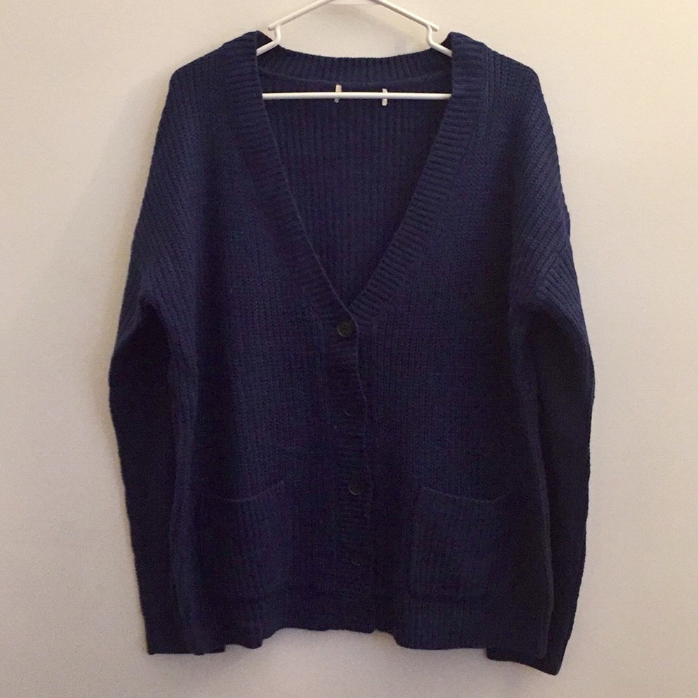 Navy cardigan